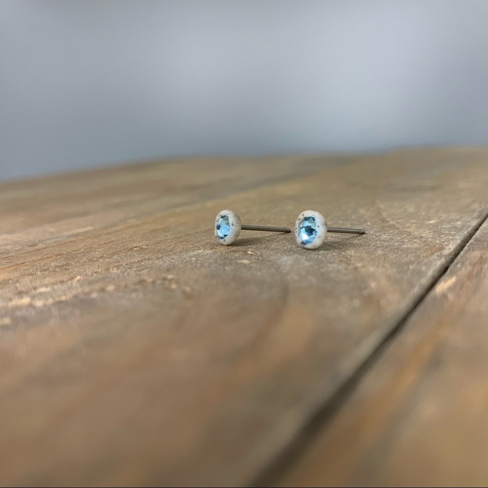 Artist Made Swarovski Crystal Studs